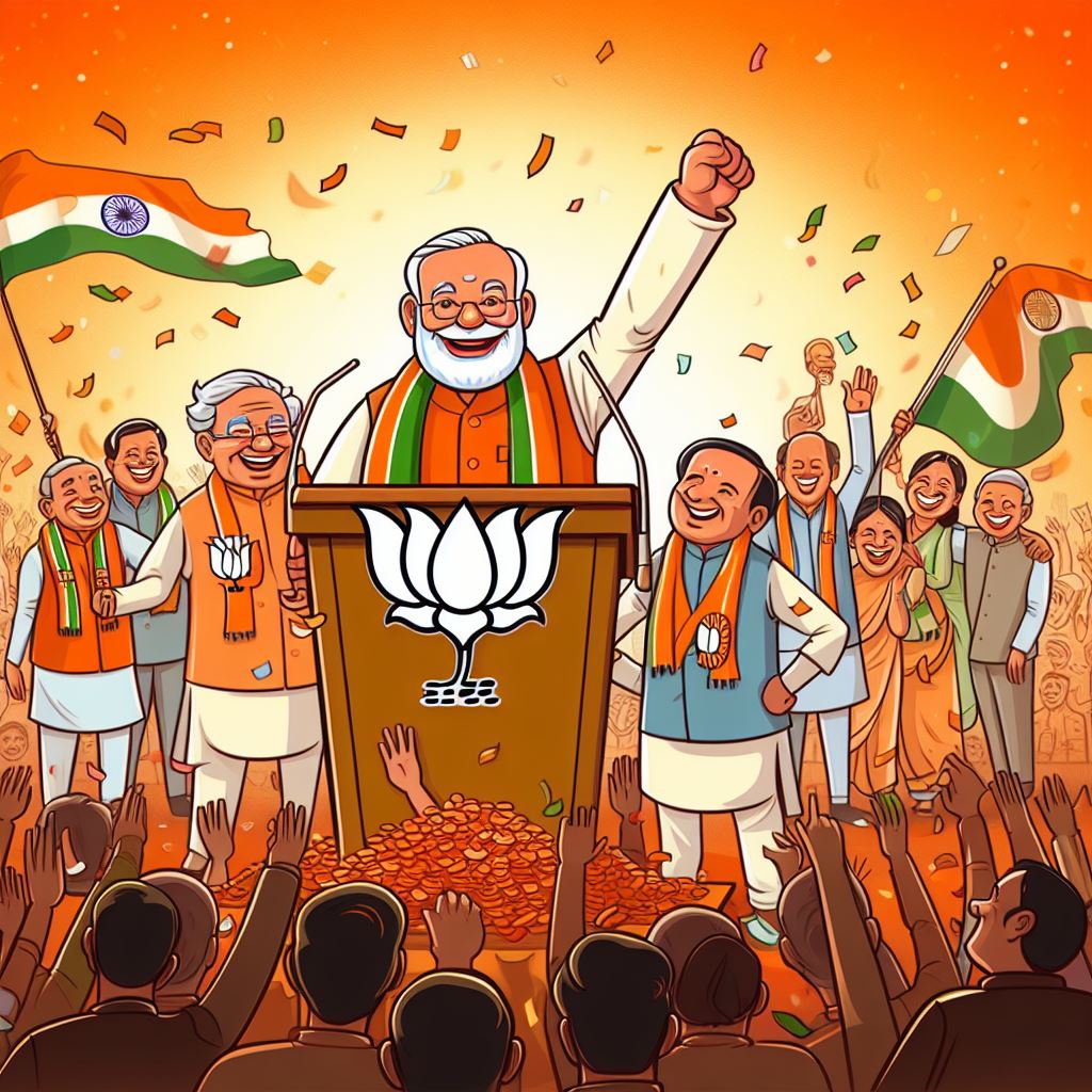 BJP Sweeps Madhya Pradesh, Rajasthan, and Chhattisgarh: Modi's Leadership Triumphs