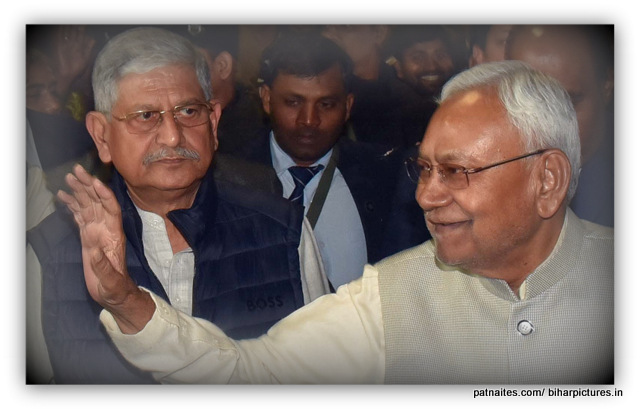 Grand Welcome for Chief Minister Nitish Kumar lallan singh