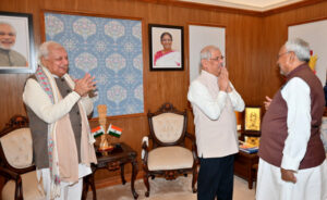 CM Nitish Kumar Meets Incoming and Outgoing Bihar Governors