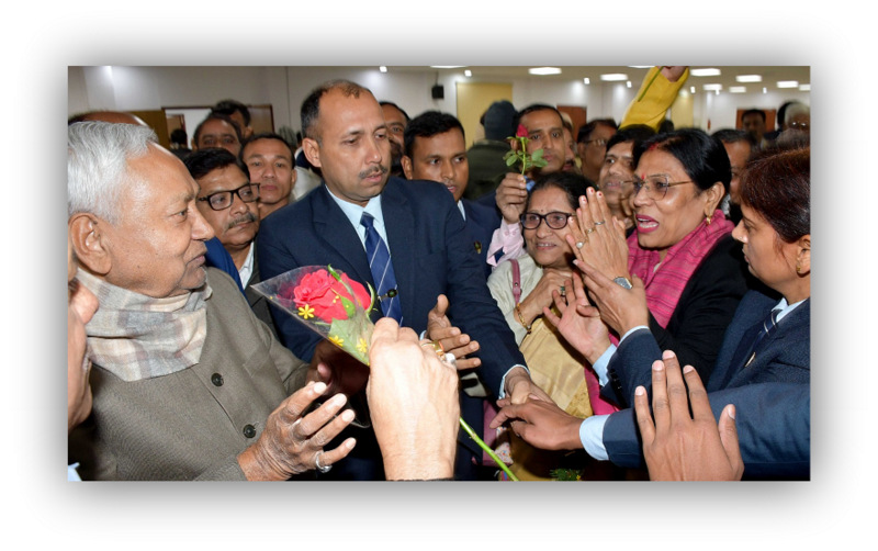 Chief Minister Nitish Kumar met well-wishers On New Year 2025