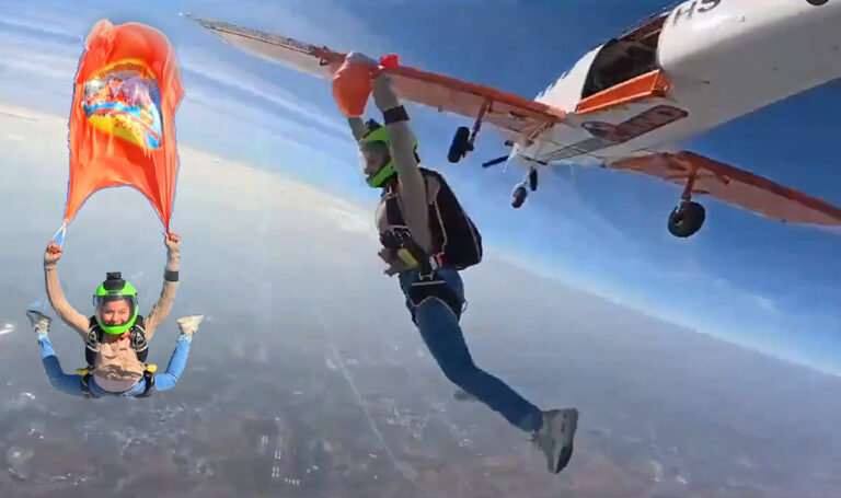 Anamika Sharma"s skydiving to invite the world to attend the grand Mahakumbh