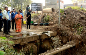 नाले का किया गया निरीक्षण