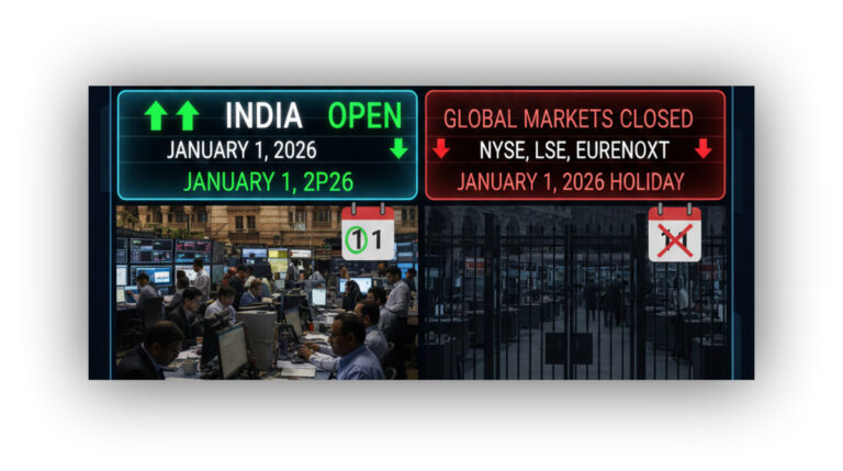 1 जनवरी 2026 को भारतीय शेयर बाजार खुले रहेंगे, वैश्विक बाजार रहेंगे बंद