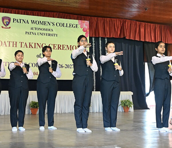 Patna Women’s College (Autonomous), Patna University organized the Oath-Taking Ceremony of the newly elected Student Council (2026–27) along with a Felicitation Ceremony for the outgoing Student Council (2025–26) on April 1, 2026.