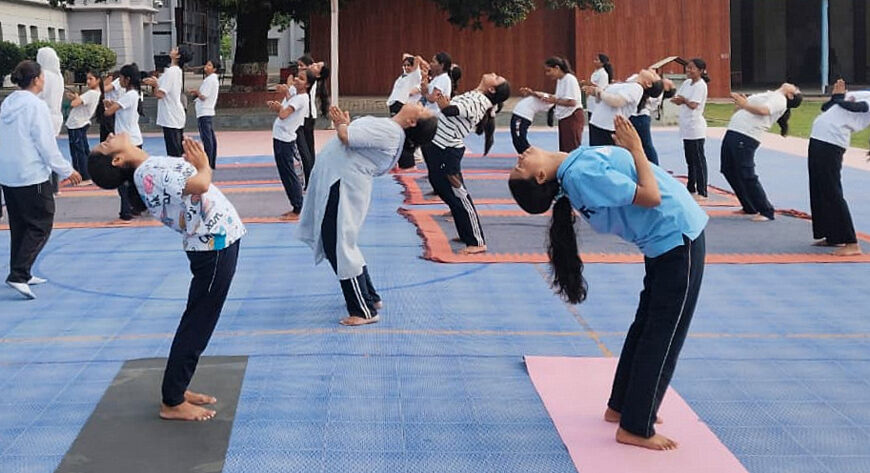 On the occasion of the 12th International Yoga Day, Patna Women’s College (Autonomous)