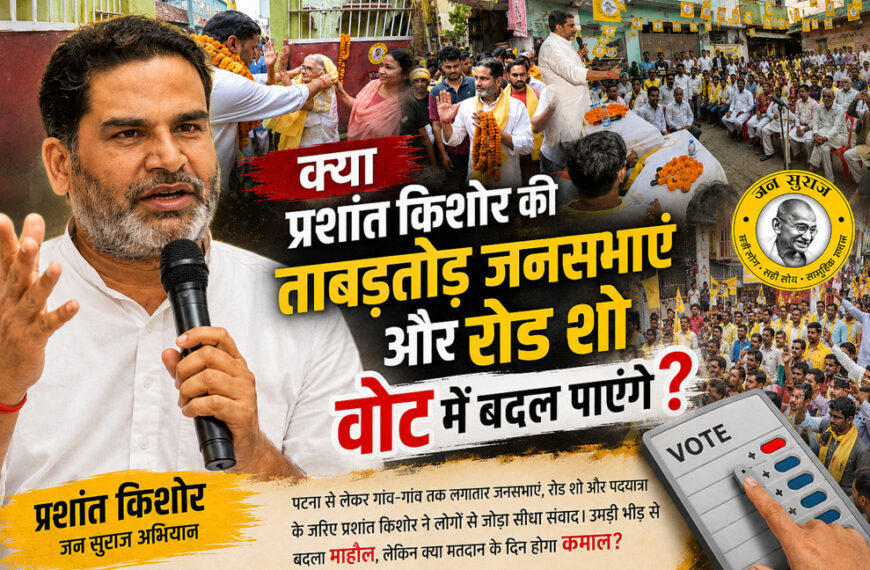 क्या प्रशांत किशोर की ताबड़तोड़ जनसभाएं और रोड शो वोट में बदल पाएंगे?