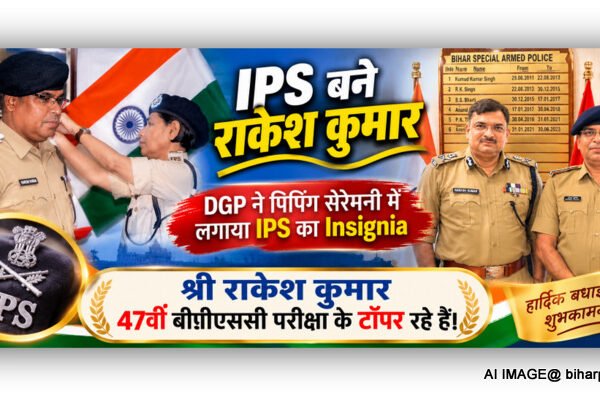 IPS बने राकेश कुमार, DGP ने पिपिंग सेरेमनी में लगाया IPS का Insignia