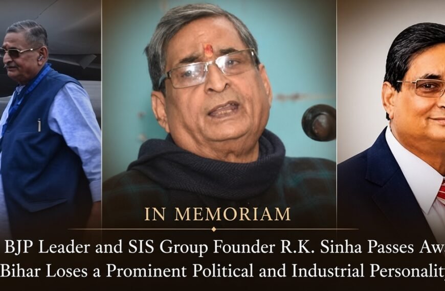 Veteran BJP Leader and SIS Group Founder R.K. Sinha Passes Away at 75; Bihar Loses a Prominent Political and Industrial Personality